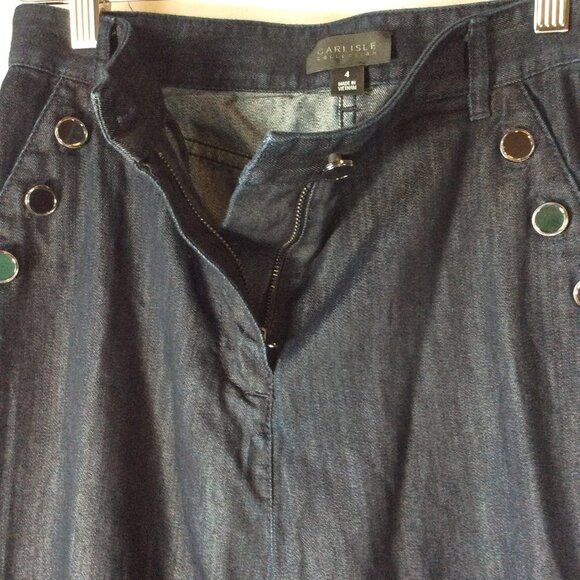 Carlisle Collection Jeans Size 4 Buttoned Side Pockets - Picture 4 of 9